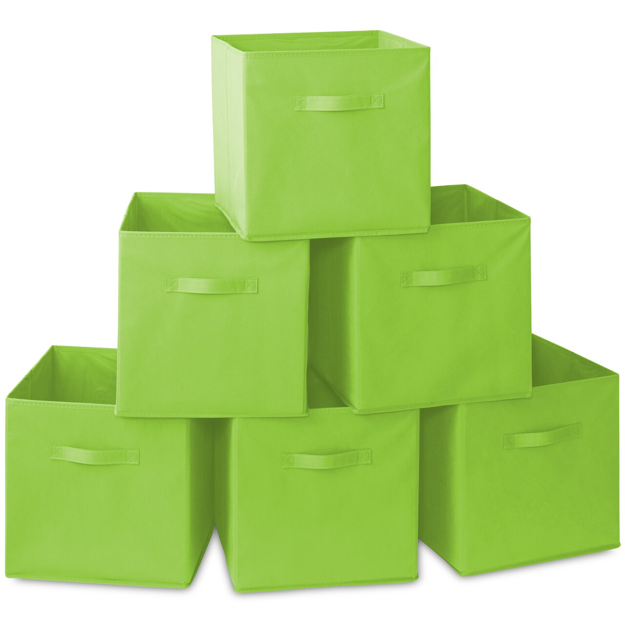 Casafield Set of 6 Collapsible Fabric Cube Storage Bins - Foldable Cloth Baskets for Shelves, Cubby Organizers & More